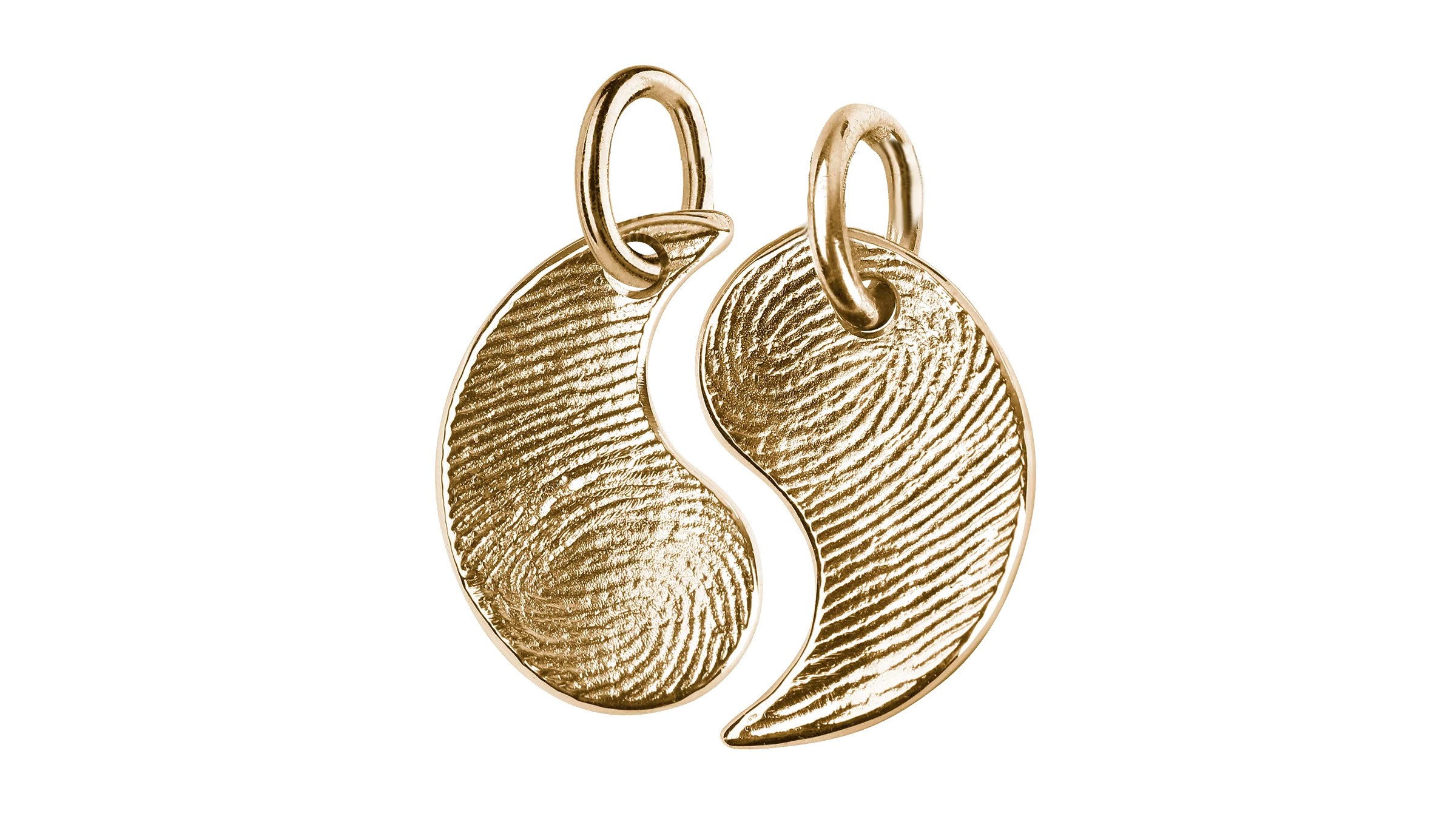 Schmuck-Fingerabdrücke als goldene Anhänge