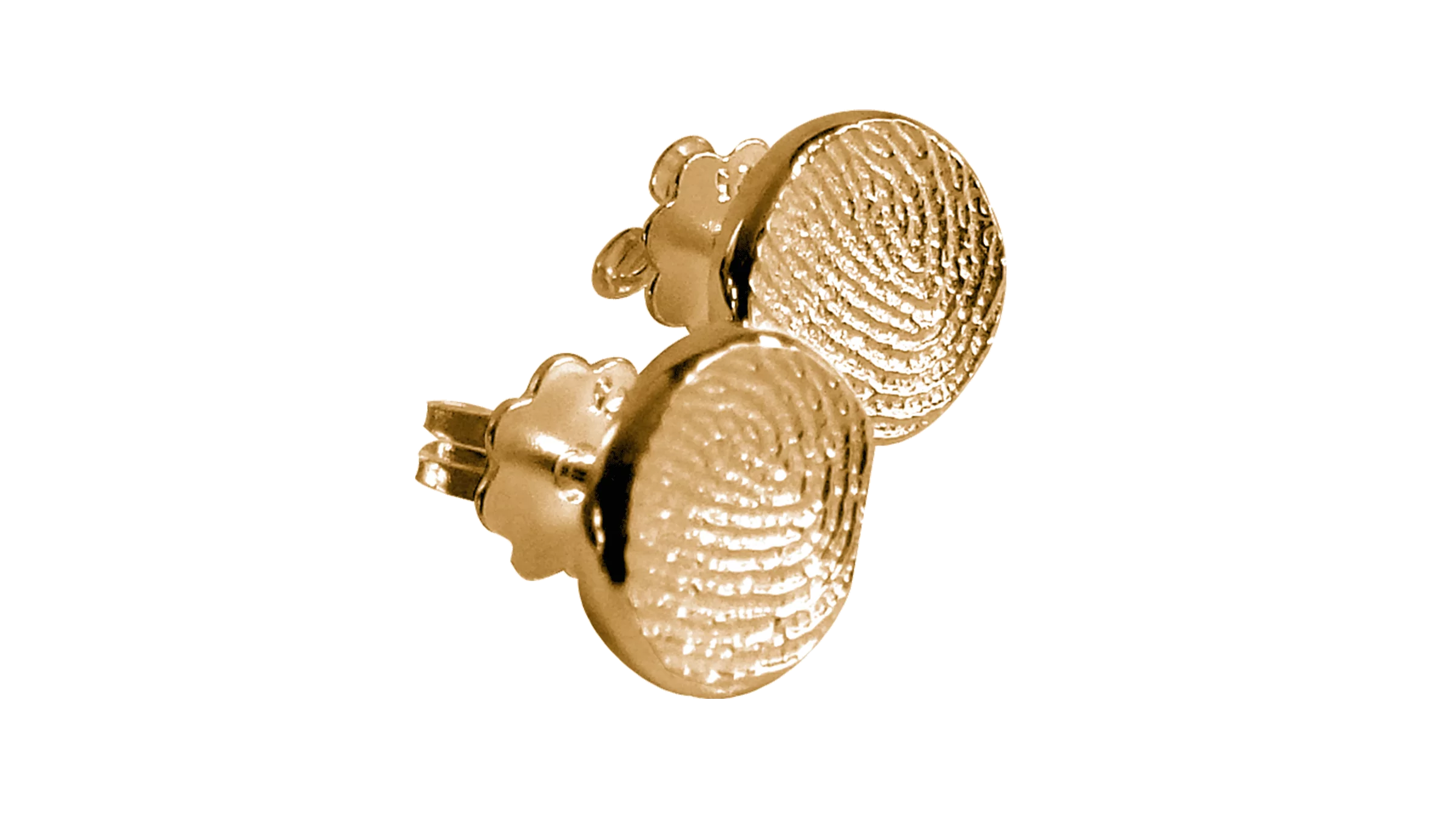 Schmuck-Fingerabdrücke als goldene Ohrringe