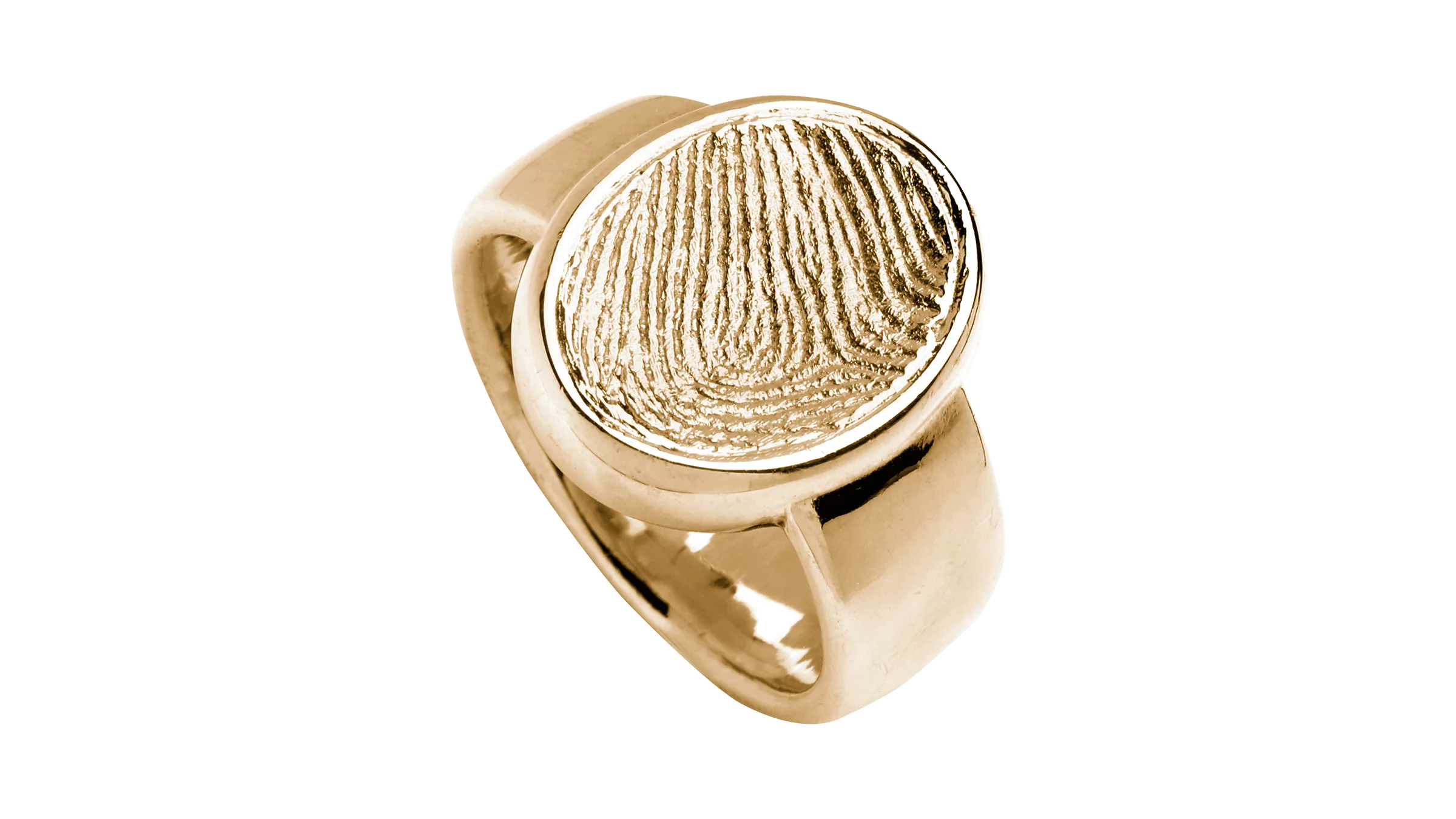Schmuck-Fingerabdrücke in einem goldenen Ring